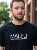Make America Less F'd Up black graphic t-shirt front view